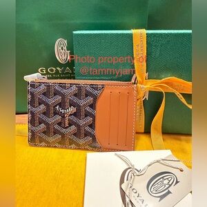*BRAND NEW* full-set GOYARD Bourbon zipped card holder - Black/Brown